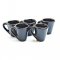5x Black Ceramic Coffee Tea Cups Mug Dollhouse Miniature Tableware Supply Decoration