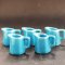 5x Ceramic Mini Blue Pitcher Jug Dollhouse Miniatures Food Tableware Supply Wholesale Lot