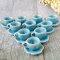 10 Set Mini Tiny Ceramic Blue Coffee Tea Cups for Dollhouse Miniature Wholesale Price