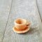 5 Set Mini Tiny Ceramic Orange Coffee Tea Cups Saucer for Dollhouse Miniature Wholesale Lot