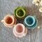 4 Set Mini Tiny Ceramic Mix Color Coffee Tea Cups Saucer for Dollhouse Miniature Wholesale Price