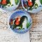 10x Ceramic Hand Painted Chicken Dish Plate for Dollhouse Miniature Tableware Food Supply