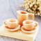 5 Pieces Dollhouse Miniatures Orange Ceramic Coffee Tea Cup Set Doll Mini Pitcher Saucer