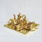 Dollhouse Miniatures Tableware Coffee Tea Cup Set Gold Kitchen Decoration