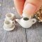 Dollhouse Miniatures Ceramic Tableware Coffee Tea Cup Set