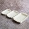 3 Pcs Mixed Size White Ceramic Square Rectangle Tray for Dollhouse Miniature Food Cake Bakery Supply