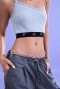 AHT112 Double strap one shoulder crop top