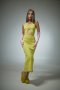 AHD008 Gathered sleeveless midi dress