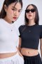 AHT114 Love collection crop tee