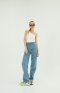 AHJ001 Signature wide leg straight jeans