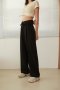 AHP025 Rib waist straight pants