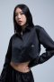 AHT101 Satin crop shirt