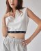 AHT030 Label collar crop top