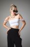 AHT096 Cap sleeve tube crop top