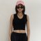 AHT053 Soft rib crew neck tank crop top