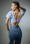 AHT069 Back twist crop top