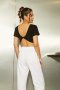 AHT069 Back twist crop top