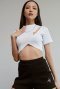 AHT077 Oblique slash rib crop top