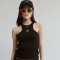 AHT074 Logo deep cut rib tank top