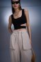 AHT092 U-neck cut out rib crop top