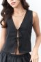 AHT144 Tie front vest top