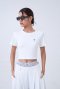 AHT114 Logo embroidered crop tee