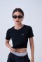 AHT114 Logo embroidered crop tee