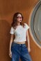 AHT159 Ahalf diamond logo baby tee