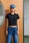 AHT159 Ahalf diamond logo baby tee