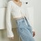 AHT038 Bow tie long sleeve crop top