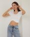 AHT039 Layered crop top