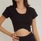 AHT039 Layered crop top