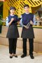 Navy Blue-Light Blue Waiter & Waitress shirt 4 long sleeves
