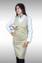 BEIGE COLORED V-NECK FULL APRON