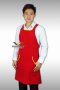 YELLOW PIPING- RED FULL APRON