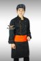 ORANGE PIPING BLACK CHEF JACKET