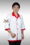 Red piping White Chef Jacket