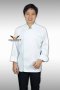 Green piping white chef jacket