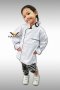 White-Black piping Kid Chef Jacket