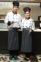 Black Chalk Stripe Half Long Apron