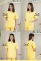 Yellow short sleeve scrub shirt  (HPG0107)