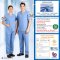 Blue short sleeve  scrub set