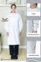 White dental long sleeve gown coat (HPG0251)
