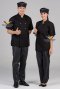 เสื้อกุ๊ก เสื้อเชฟ ชุดเชฟ เสื้อพ่อครัว แขนสั้น สีดำ (FSS0102)