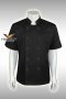 Black short sleeve chef jacket