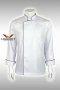 Black piping white long sleeve chef jacket