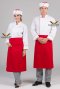Red piping white long sleeve chef jacket