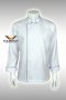 Blue piping white long sleeve chef jacket