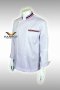 Thai flag collar white long sleeve chef jacket