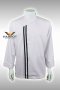 Black double stripe white long sleeve chef jacket